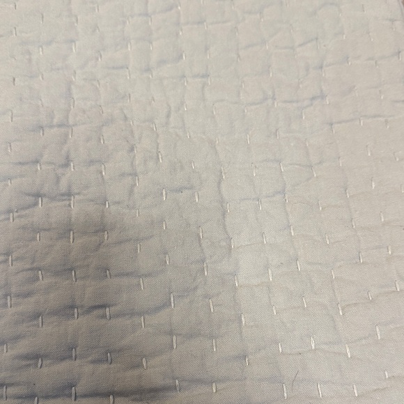 Light Blue / green Quilted Crib Bedding set - Picture 3 of 3